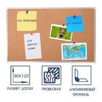 Доска пробковая 1200х900 - «globural.ru» - Калуга