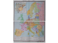 Учебная карта "Европа 1924-1939 гг" 1050*1420 мм (матовое, 2-стороннее лам.) - «globural.ru» - Калуга