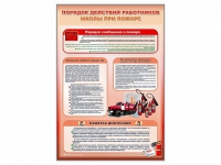 Стенд "Порядок действий работников школы при пожаре" - «globural.ru» - Калуга