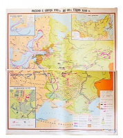 Учебная карта "Россия с конца XVII в. до нач. 60-х г.г. XVIII в." 1100*1400 мм (матовое, 2-стороннее лам.) - «globural.ru» - Калуга