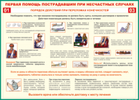 Таблица Порядок действий при переломах конечностей 1000*1400 винил - «globural.ru» - Калуга