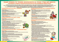 Правила безопасности на уроках труда для девочек 1000*1400 винил	 - «globural.ru» - Калуга