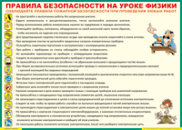 Таблица Правила безопасности на уроке физики 1000*1400 винил	 - «globural.ru» - Калуга