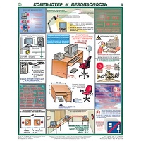 Плакаты "Компьютер и безопасность" (2 листа, размер 450х600) - «globural.ru» - Калуга