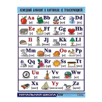 Таблица демонстрационная "Немецкий алфавит в картинках" (винил 100х140) - «globural.ru» - Калуга