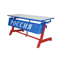 Стол ученический двухместный "Патриот-2п" на газовом лифте (р.гр. № 3-7 и наклоном столешницы ) - «globural.ru» - Калуга