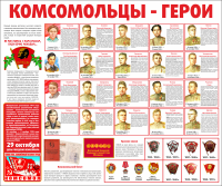 Тематический стенд "Комсомольцы-герои" - «globural.ru» - Калуга
