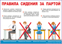 Таблица Правила сидения  за партой 1000*1400 винил - «globural.ru» - Калуга