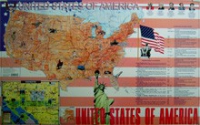 Учебная карта США на английском языке - «globural.ru» - Калуга
