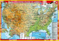 Настенная карта Соединенных Штатов Америки на английском языке (учебная) - «globural.ru» - Калуга