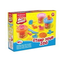 Пластилин на растительной основе Artberry/Stamp Your Zoo 3 бан./35 г со штампами - «globural.ru» - Калуга