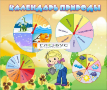 Стенд "Календарь природы" (вариант 1) - «globural.ru» - Калуга