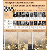 "Шахматы" тематический стенд - «globural.ru» - Калуга