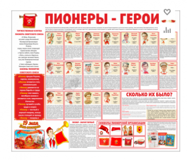 Тематический стенд "Пионеры-герои" - «globural.ru» - Калуга